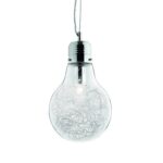 Suspension LUCEMAX SMALL verre clair et fil d'aluminium