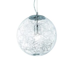 Suspension MAPAMAX D30 verre clair et fil d'aluminium