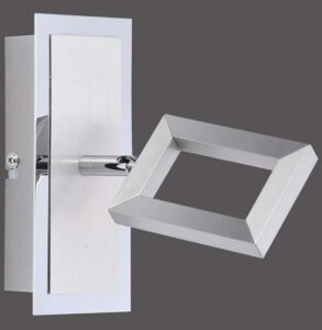 Spot ruban LED nickel satiné et chrome