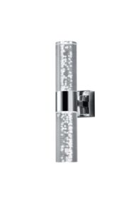 Applique salle de bain LED chrome/acrylique