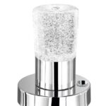 Lampe LED chrome diffuseur acrylique bullé