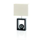 Lampe bois/céramique avec abat-jour