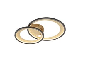 Plafonnier LED noir/doré