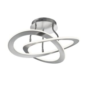 Plafonnier LED métal nickel