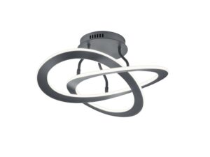 Plafonnier LED métal anthracite