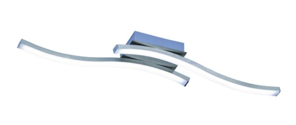 Plafonnier LED nickel/acrylique