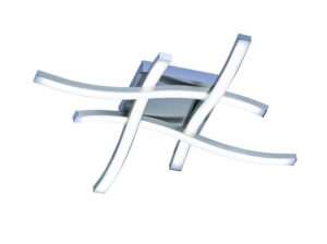 Plafonnier LED nickel/acrylique