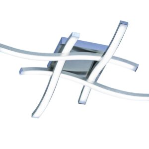 Plafonnier LED nickel/acrylique