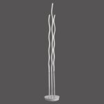 Lampadaire LED nickel/acrylique