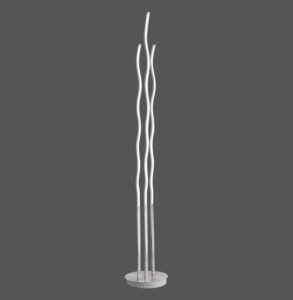 Lampadaire LED nickel/acrylique