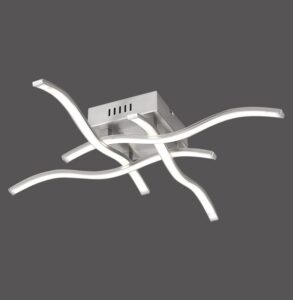 Plafonnier LED nickel/acrylique