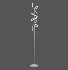 Lampadaire LED nickel/acrylique
