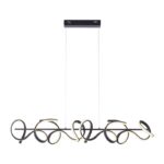 Suspension LED noir/acrylique