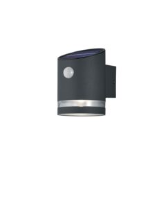 Applique solaire extérieure LED à détection anthracite