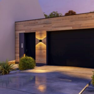 Applique LED métal noir intérieur/extérieur