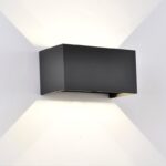 Applique LED métal noir intérieur/extérieur