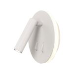 Applique liseuse LED double métal blanc
