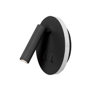 Applique liseuse LED double métal noir