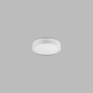 Plafonnier rond LED métal blanc