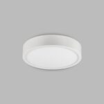 Plafonnier rond LED métal blanc