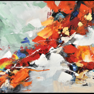 Toile peinte encadrée 180x100