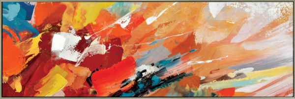 Toile peinte encadrée 150x50