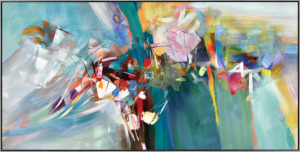 Toile peinte encadrée 120x60