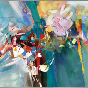 Toile peinte encadrée 120x60