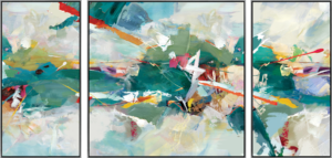 Toile peinte triptique 160x80