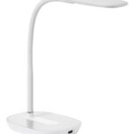 Lampe de bureau LED grise et blanche