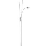 Lampadaire LED avec liseuse décor nickel