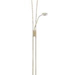 Lampadaire LED avec liseuse décor bronze