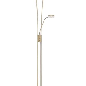 Lampadaire LED avec liseuse décor bronze