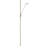 Lampadaire LED avec liseuse décor bronze