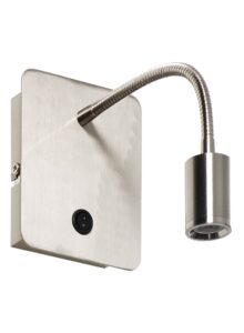 Applique liseuse LED flexible décor nickel