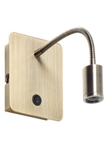 Applique liseuse LED flexible décor bronze