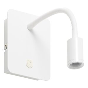 Applique liseuse LED flexible décor blanc