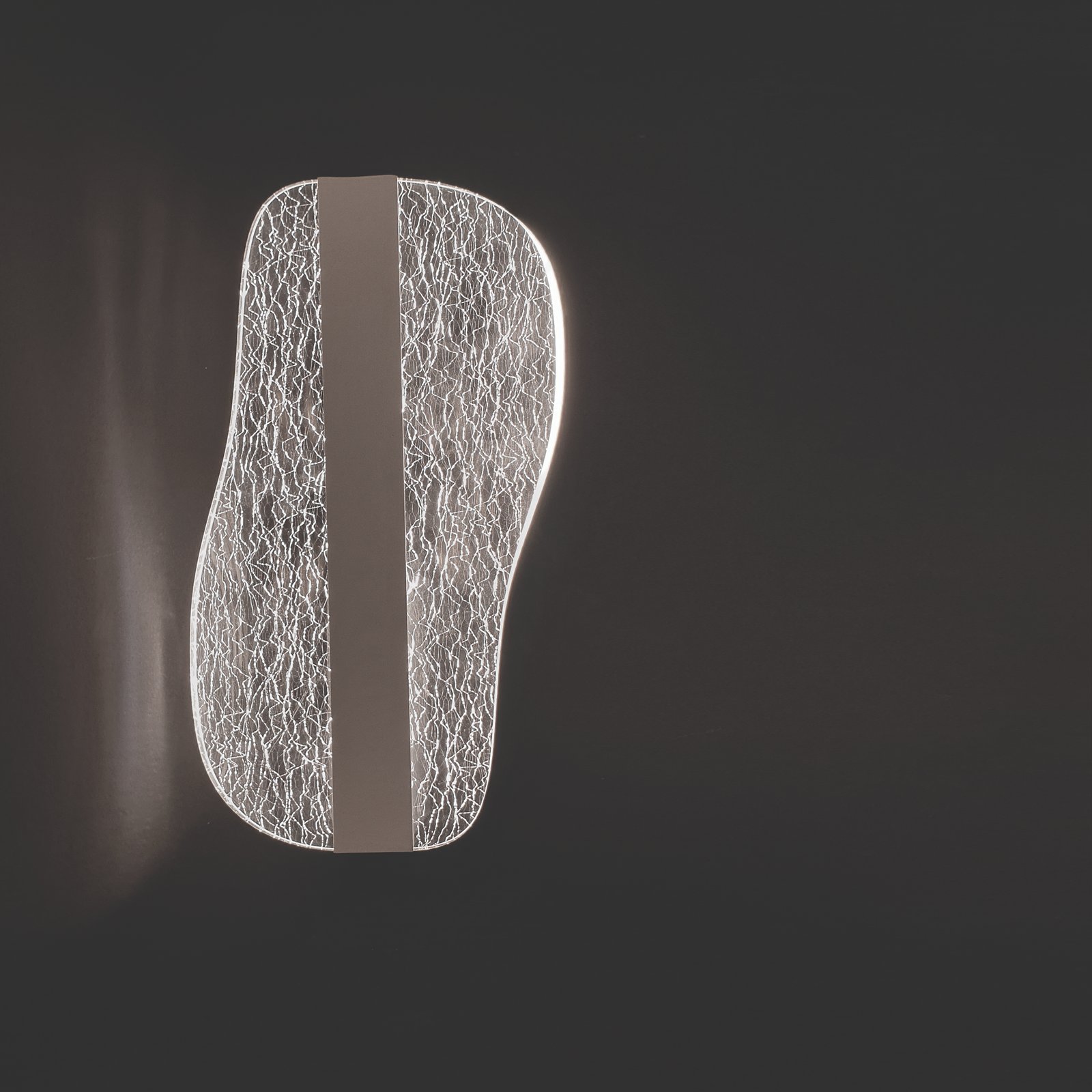 Applique LED métal blanc acrylique décoré