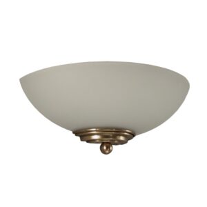 Applique laiton massif bruni et verrerie opale