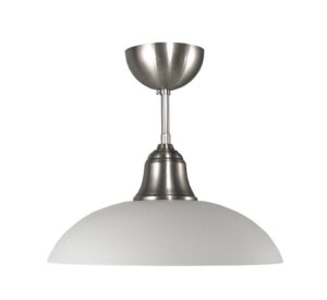 Plafonnier GUERANDE 1 lumière laiton massif nickel