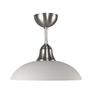 Plafonnier GUERANDE 1 lumière laiton massif nickel