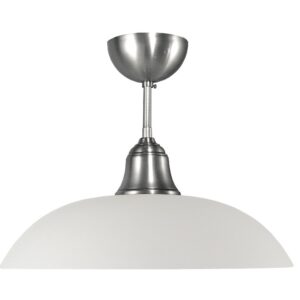 Plafonnier GUERANDE 1 lumière laiton massif nickel