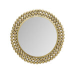 Miroir rond métal doré D46 cm
