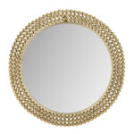 Miroir rond métal doré D76 cm
