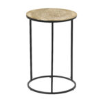 Sellette métal noir aluminium doré 41x61 cm