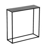 Console métal noir aluminium argenté 80x27x80 cm