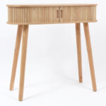 Meuble console finition bois naturel