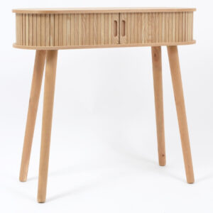 Meuble console finition bois naturel
