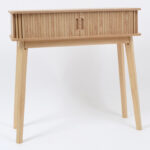 Meuble console finition bois naturel