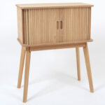 Meuble console finition bois naturel